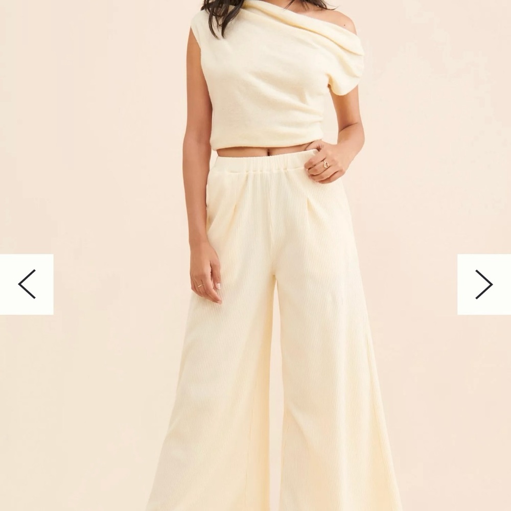 Callahan Cream Zuri Wide Leg Pants